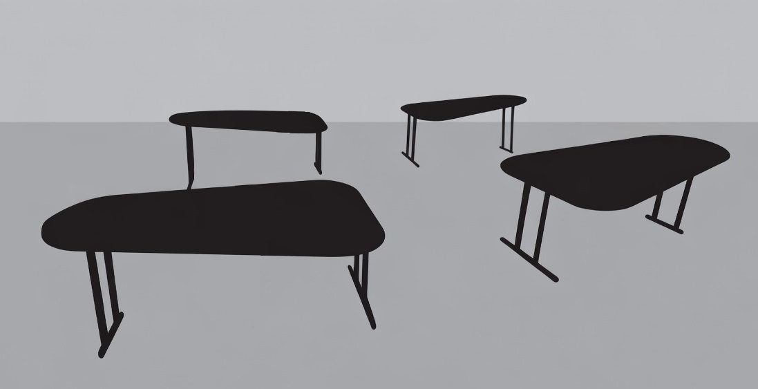 Four tables in square formation